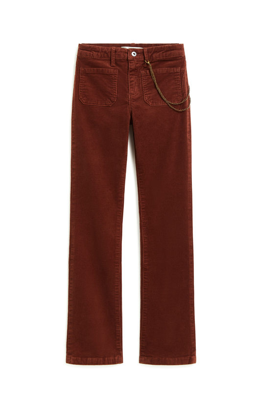 High Rise Corduroy Flare