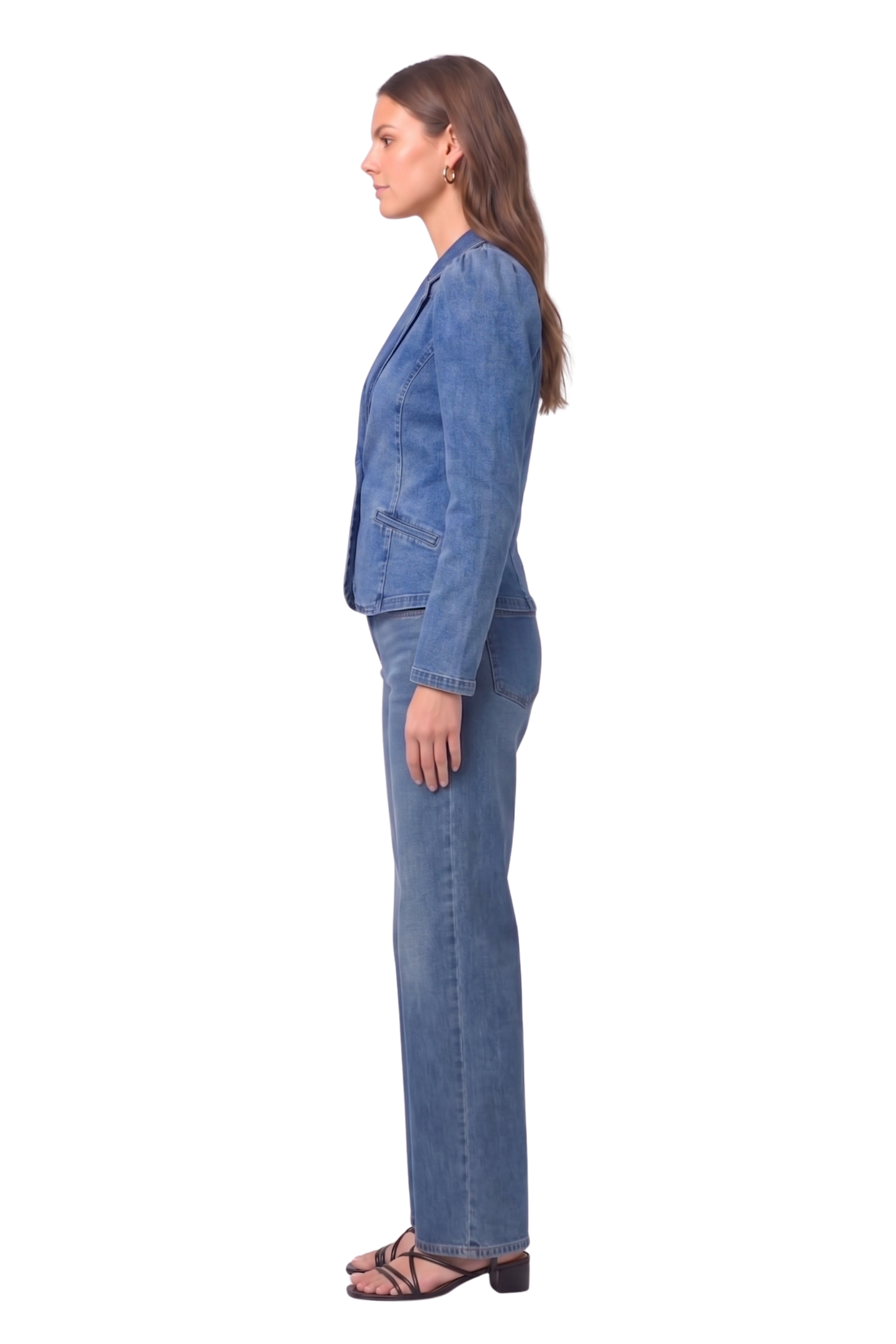 Puff Sleeve Single Button Blazer