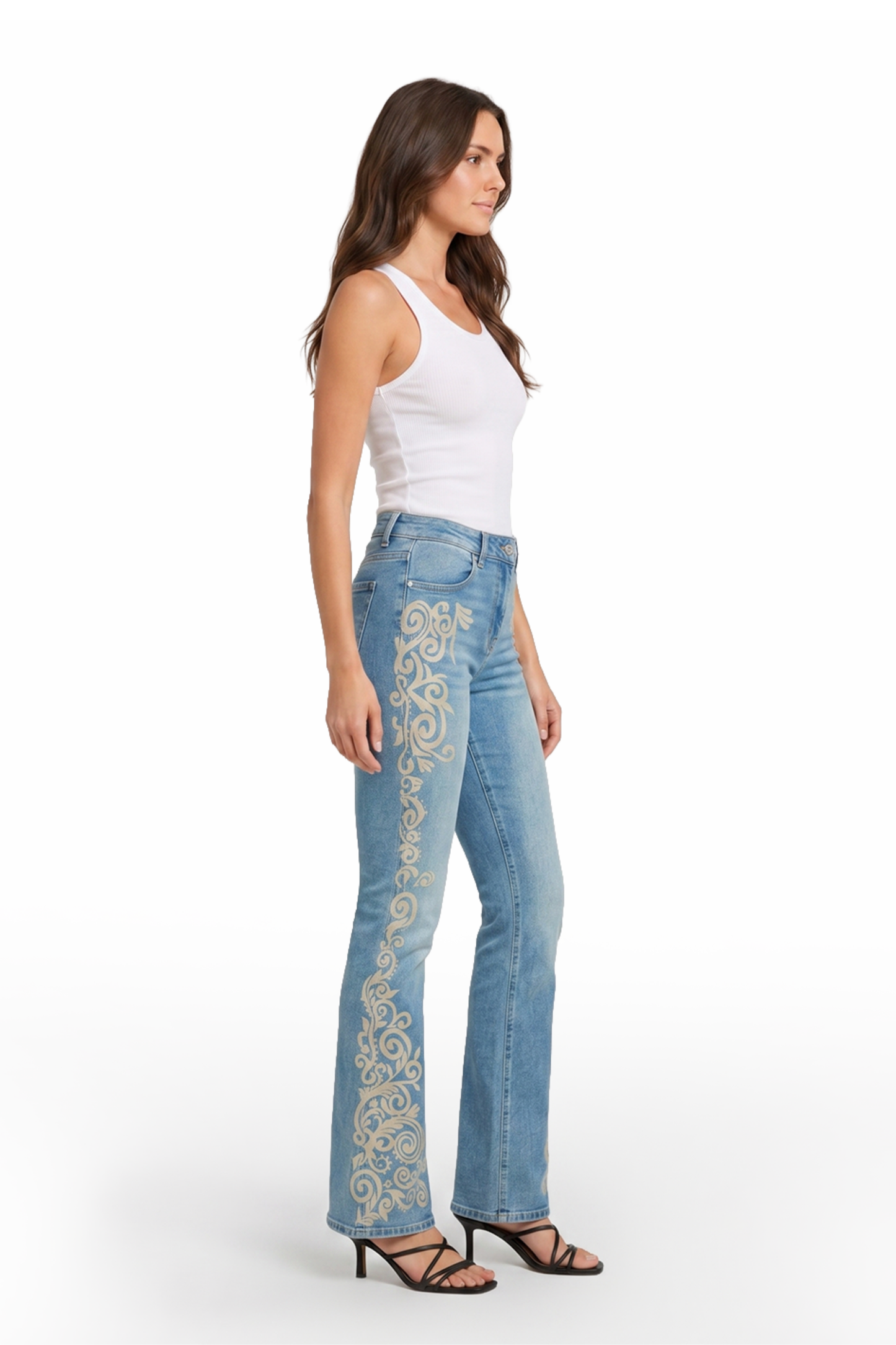 Flocked Side Seam Flare