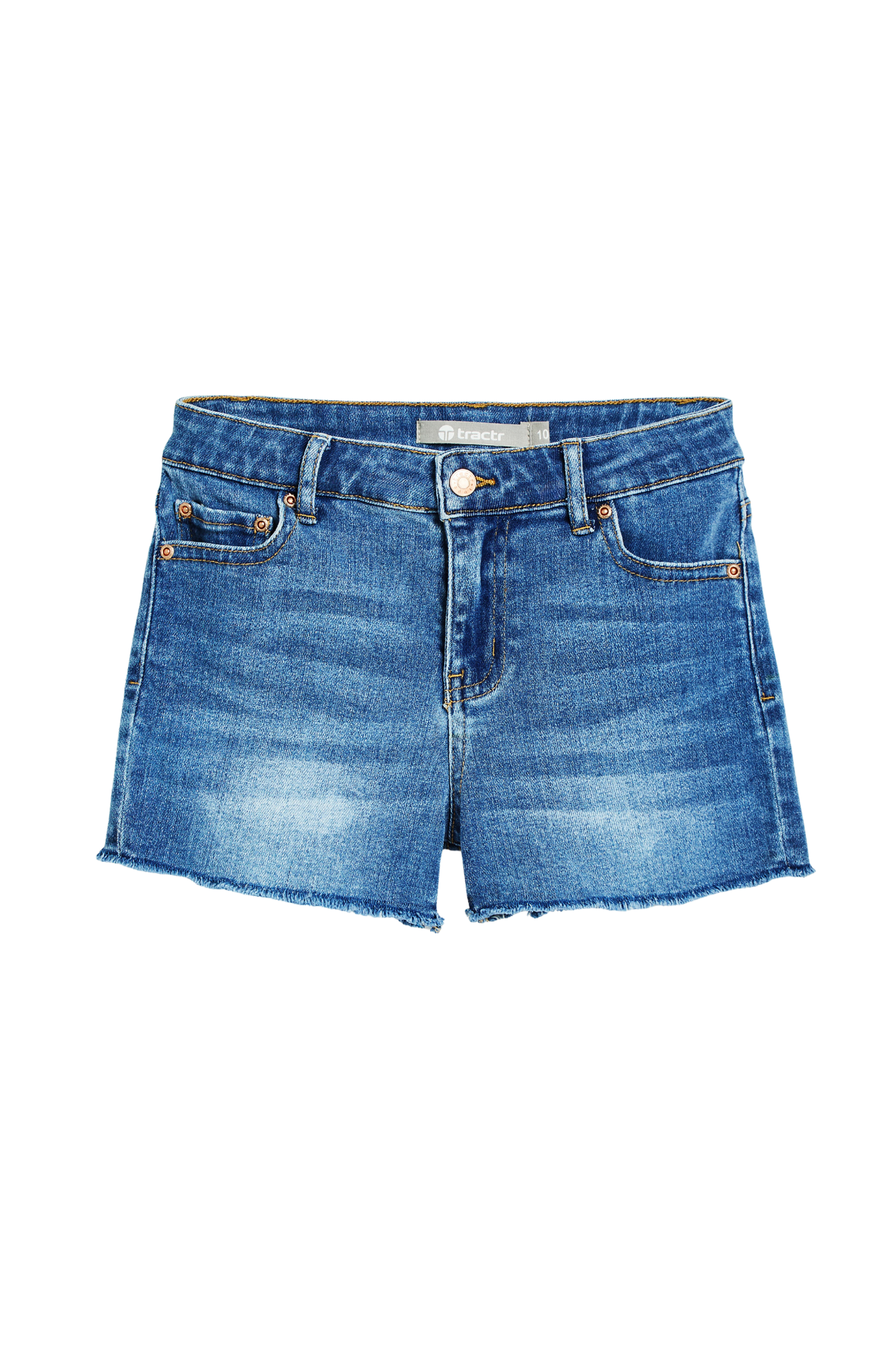 Bow Back Pocket Fray Hem Shorts