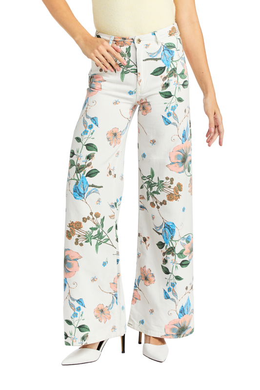 Floral Printed Wide Leg