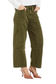 Grommet Waist Patched Wide Leg