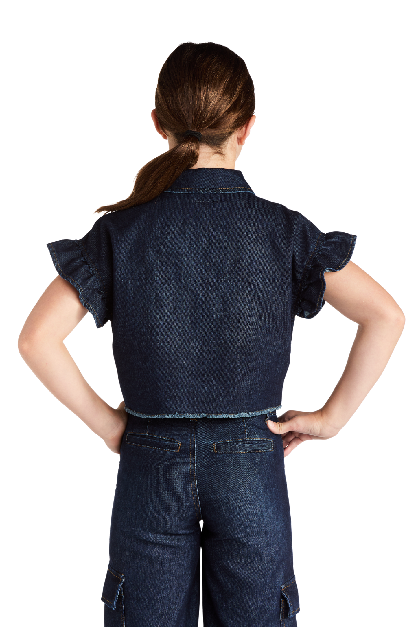 Ruffle Sleeve Crop Top