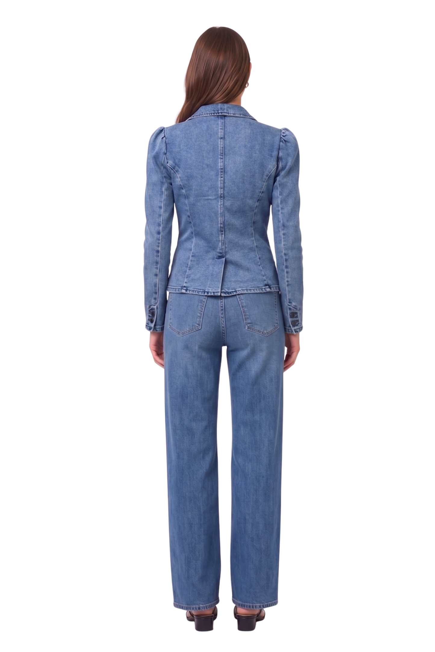 Puff Sleeve Single Button Blazer
