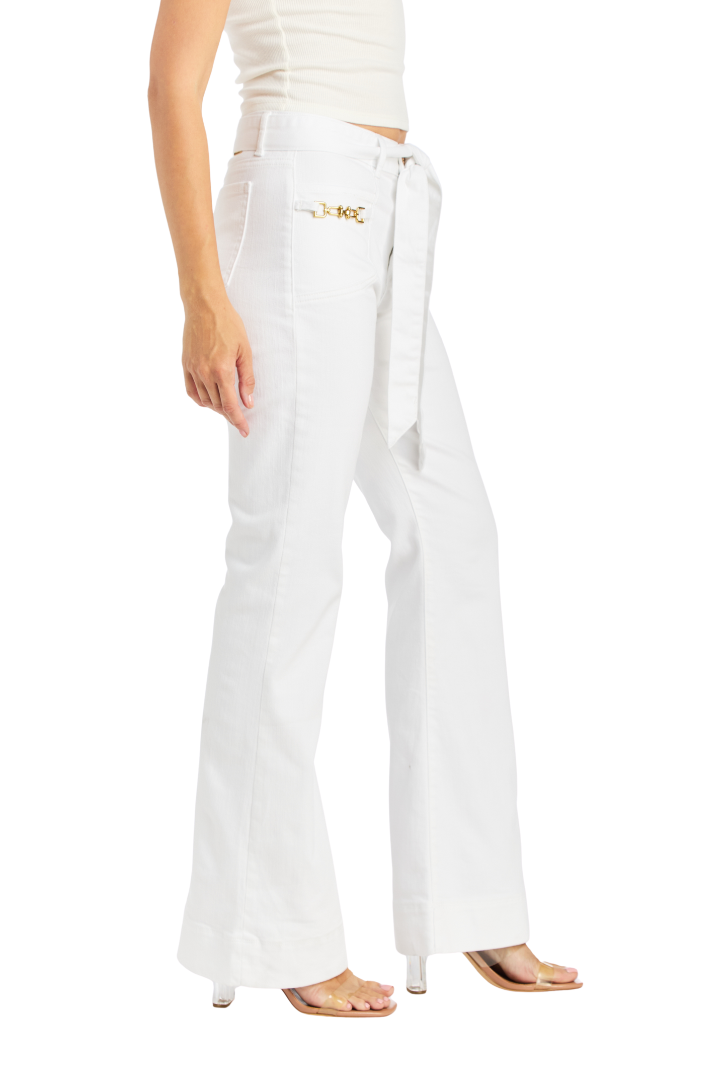 Metal Gold Clasp Pocket Flare