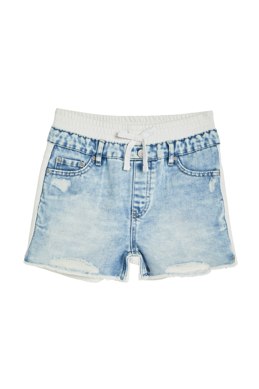 French Terry Denim Combo Short