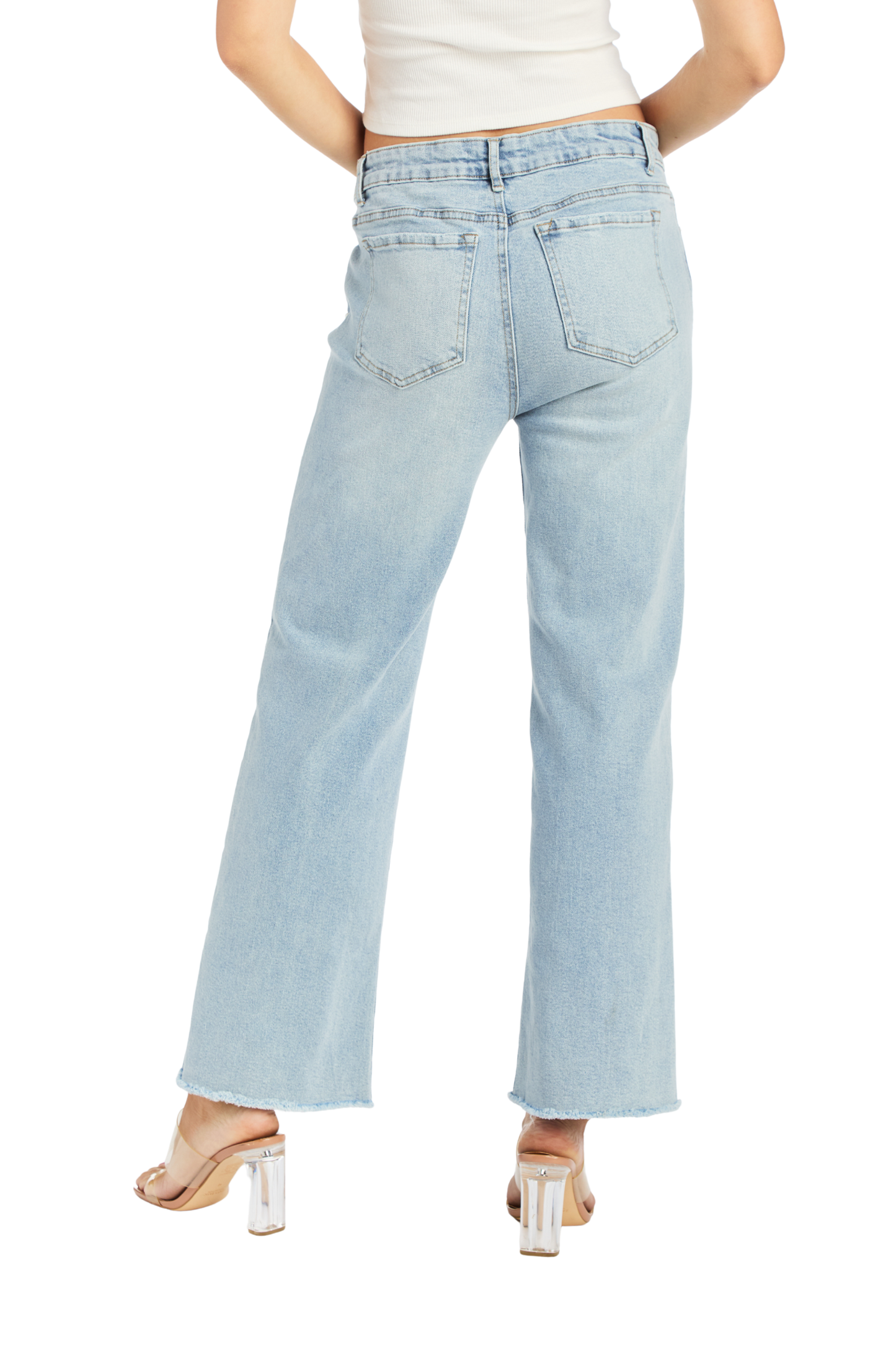 Rhinestone And Pearl Straight Leg