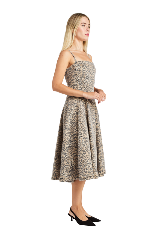 Tube Paneled Flounce Dress