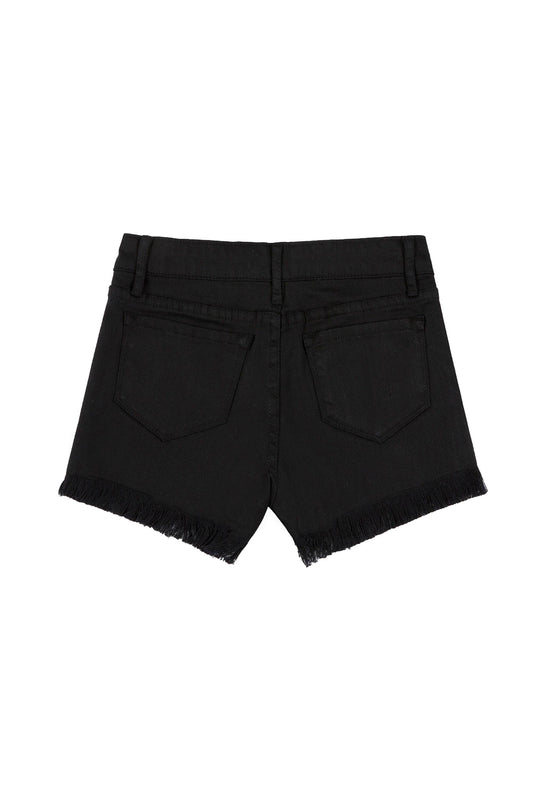 Littledesire Mid-Rise Denim Stretchable Solid Black Girls Shorts, Western  Wear, Shorts & Skirts Free Delivery India.