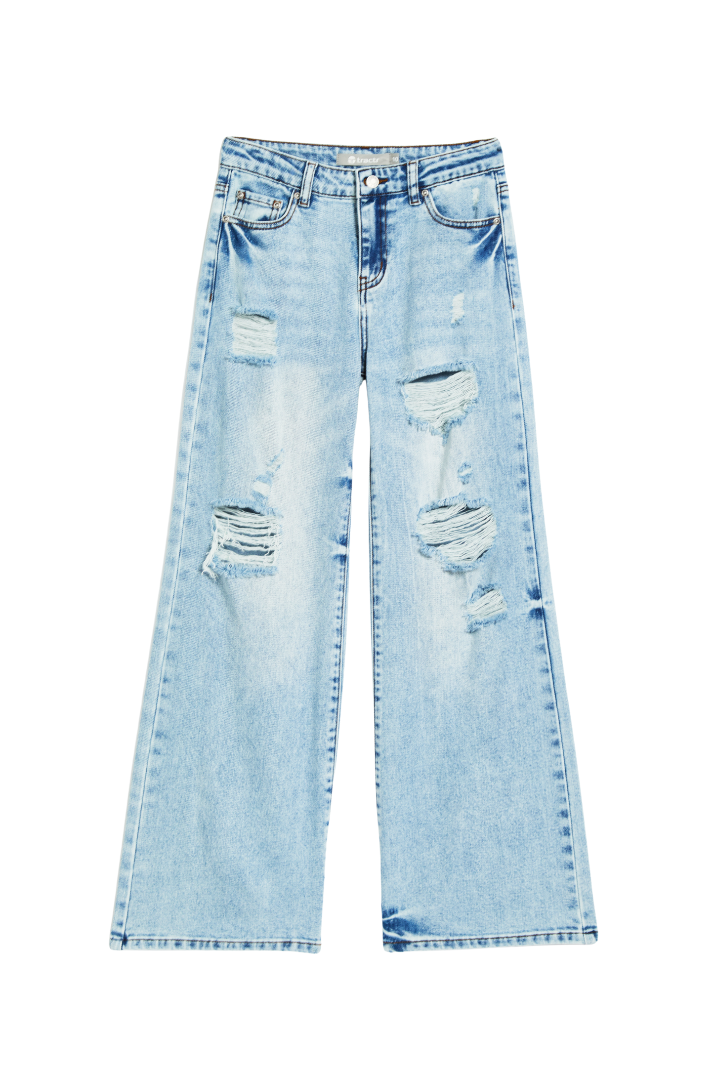 Destructed Wide Leg Jean