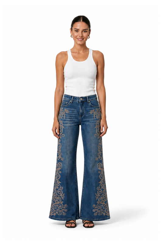 Flocked Side Seam Flare