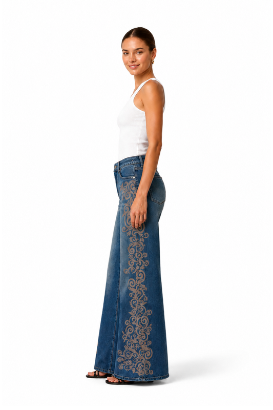 Flocked Side Seam Flare