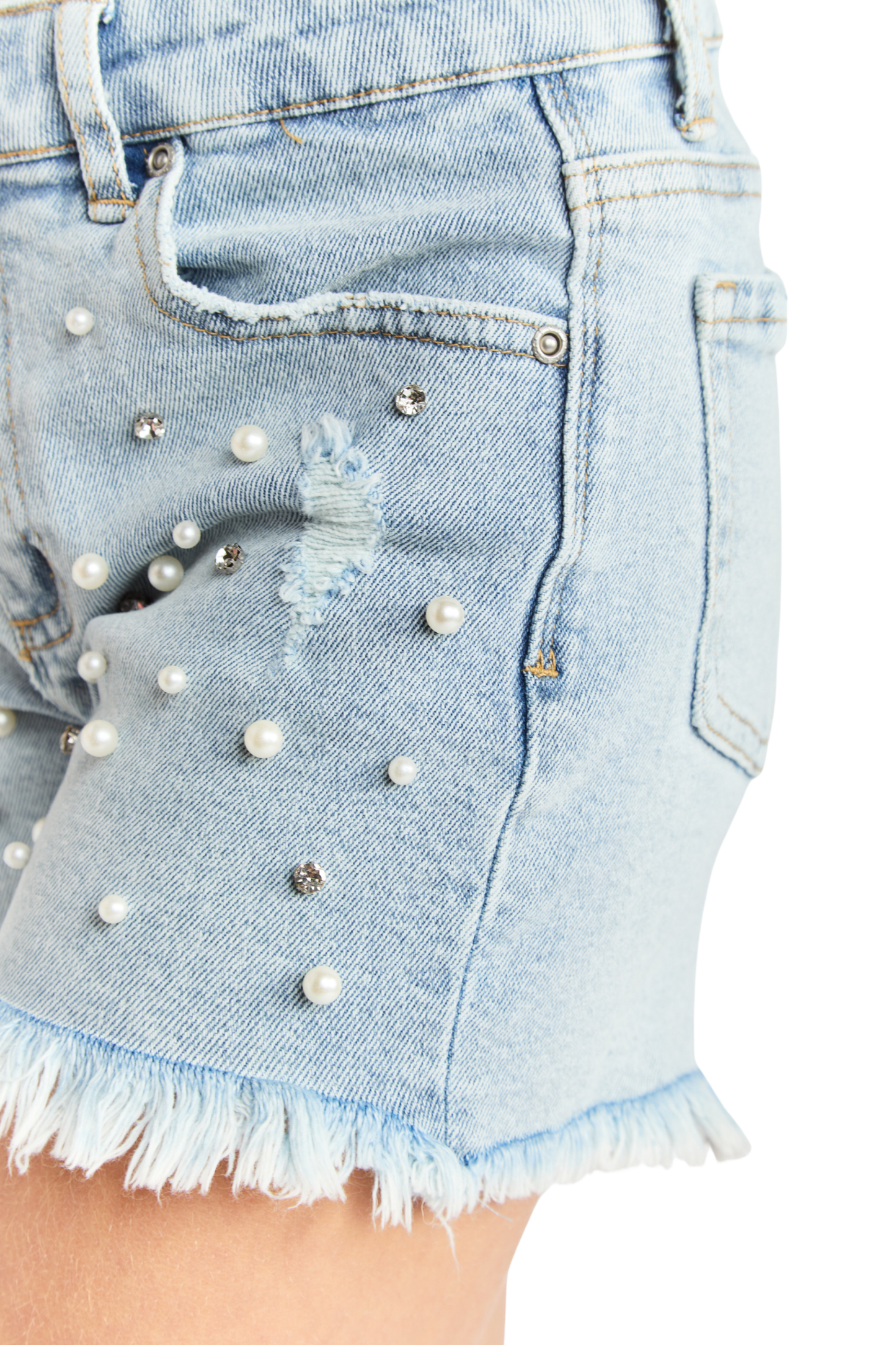 Rhinestone And Pearl Brittany Short