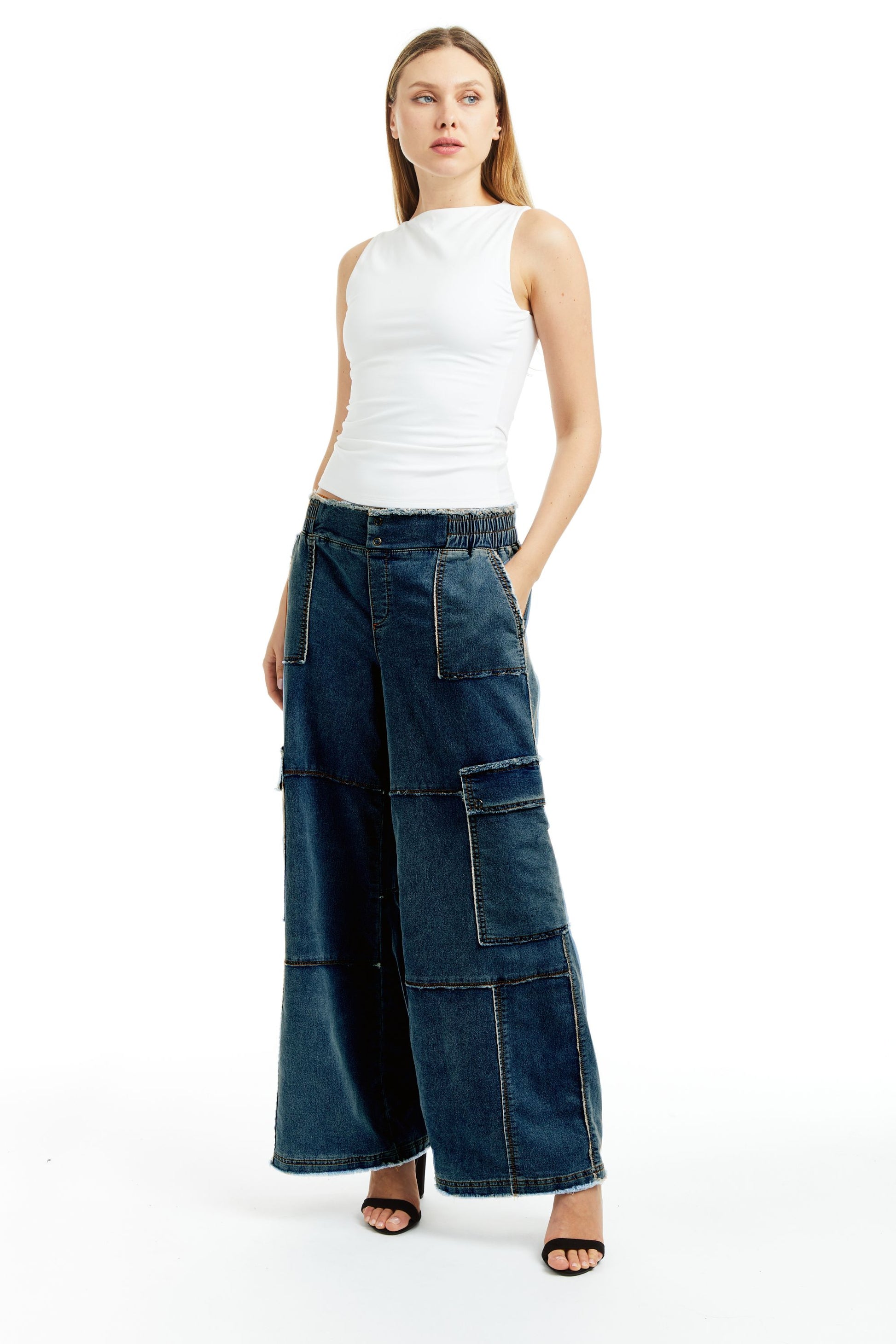 Pantaloni cargo satinati - CVG Gold Pantaloni cargo satinati - CVG Gold