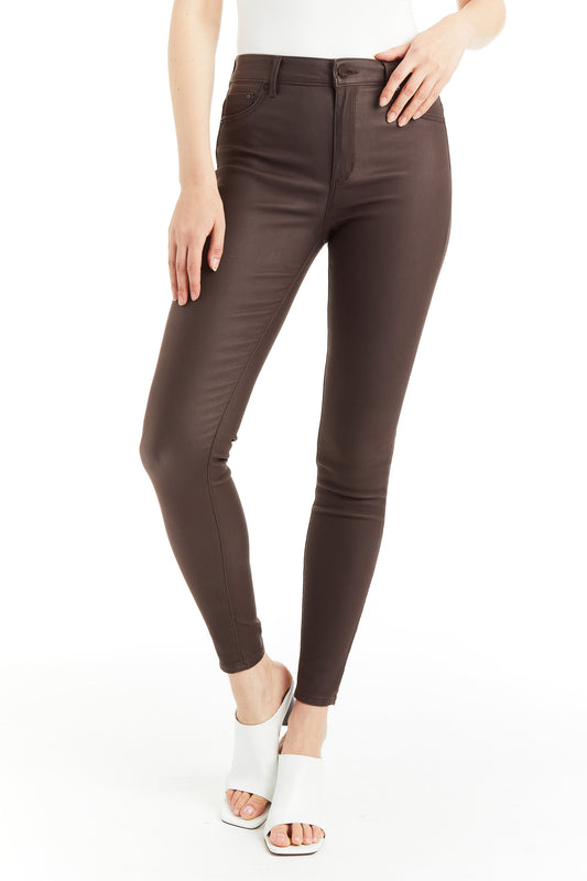 Nina - High Rise Coated Skinny