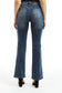 Mid Rise Bling Side Seam Piping Bootcut