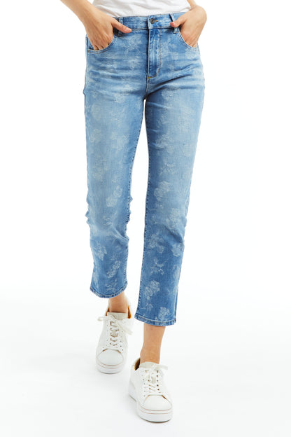 High Rise Cropped Slim Straight