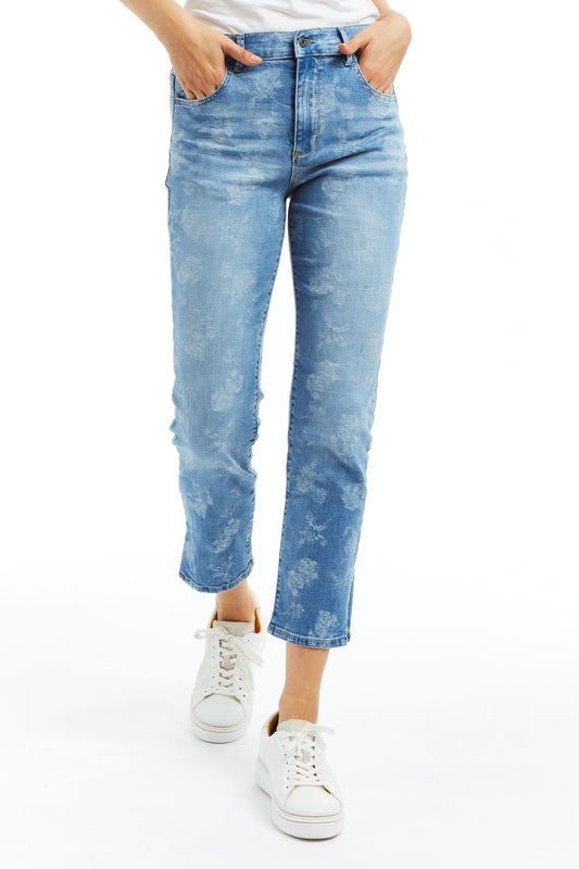 High Rise Cropped Slim Straight