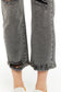 BUTTON ME UP HIGH RISE CROP FLARE IN GREY