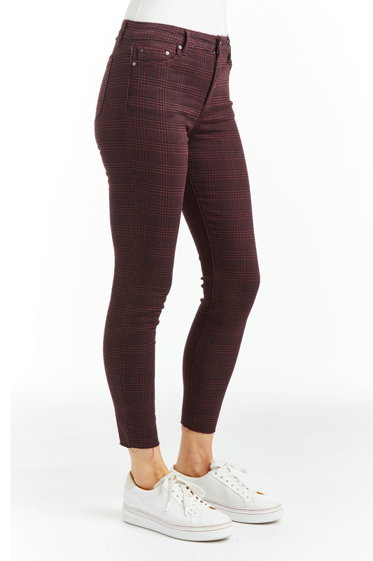 Mona - High Rise Houndstooth Skinny