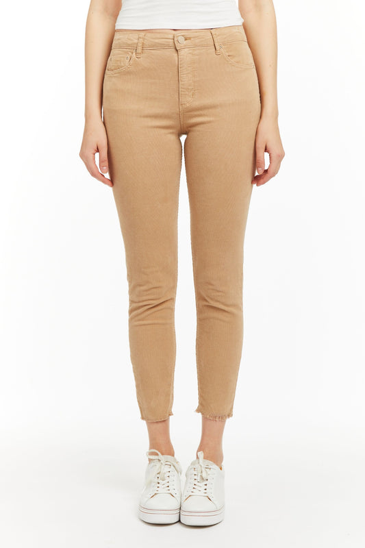 Mona - Corduroy Skinny With Fray Hem