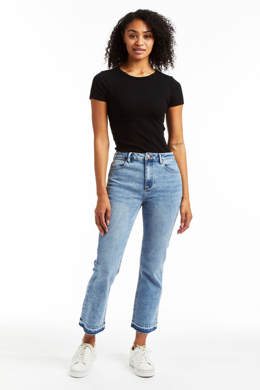 Cropped Flare With Released Hem