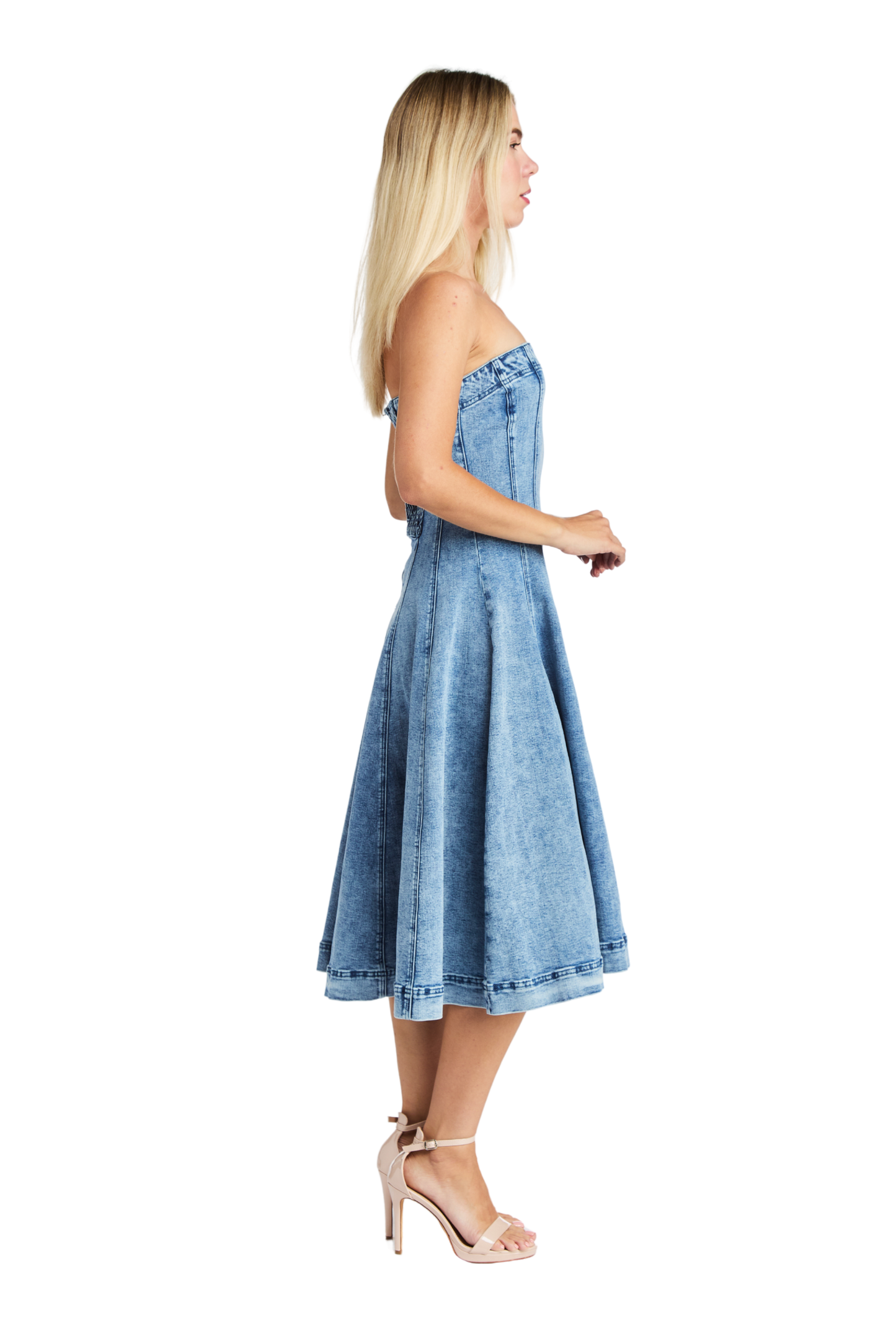 Tube Paneled Flounce Dress