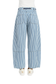 Grommet Waist Patched Wide Leg