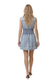 Smocked Waist Zip Font Mini Dress
