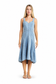 Hourglass Paneled High Low Hem Dress