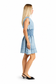 Smocked Waist Zip Font Mini Dress