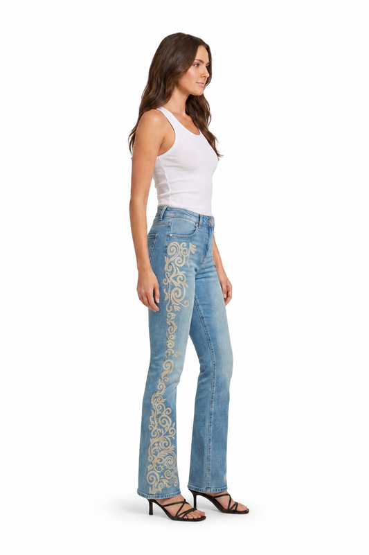 Flocked Side Seam Flare