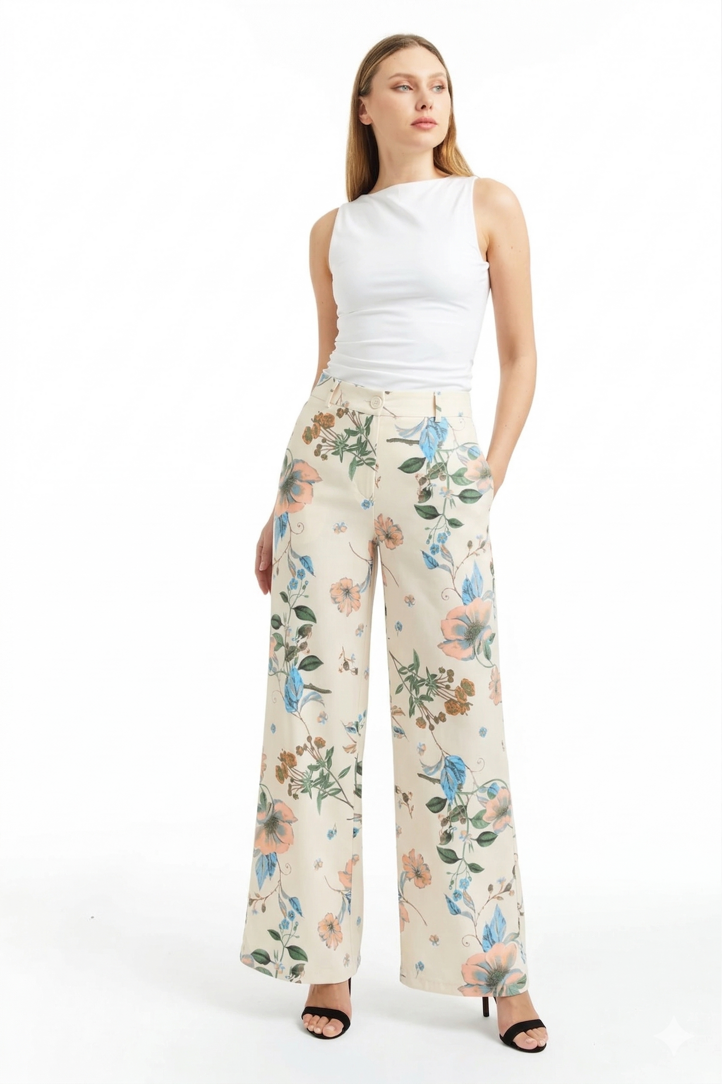 Floral Printed Wide Leg