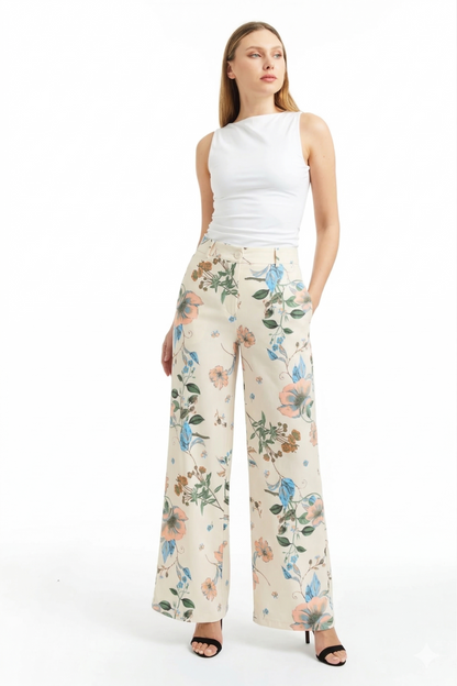Floral Printed Wide Leg