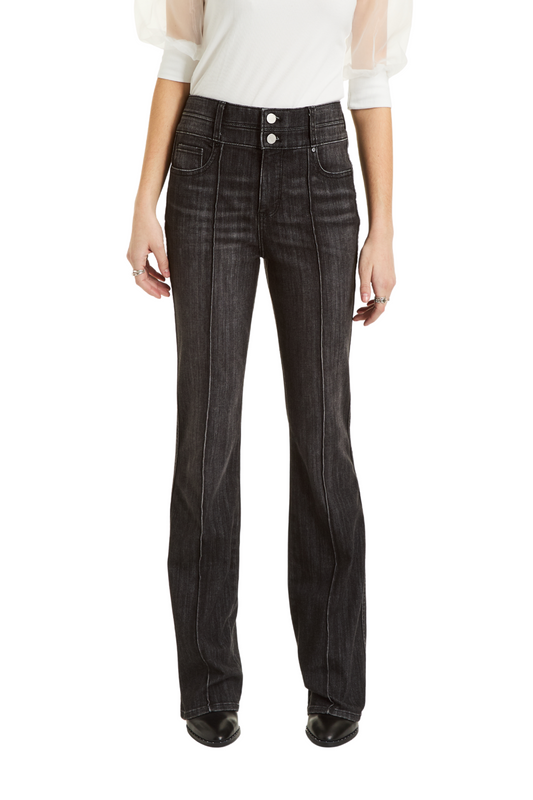 Double Waisted Pintuck Flare