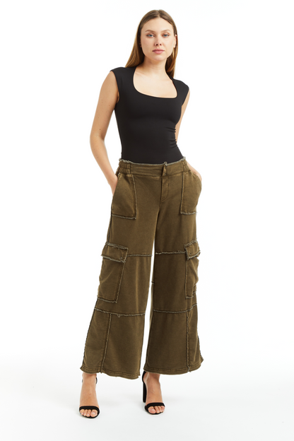 Mid Rise Cargo Lounge Pant