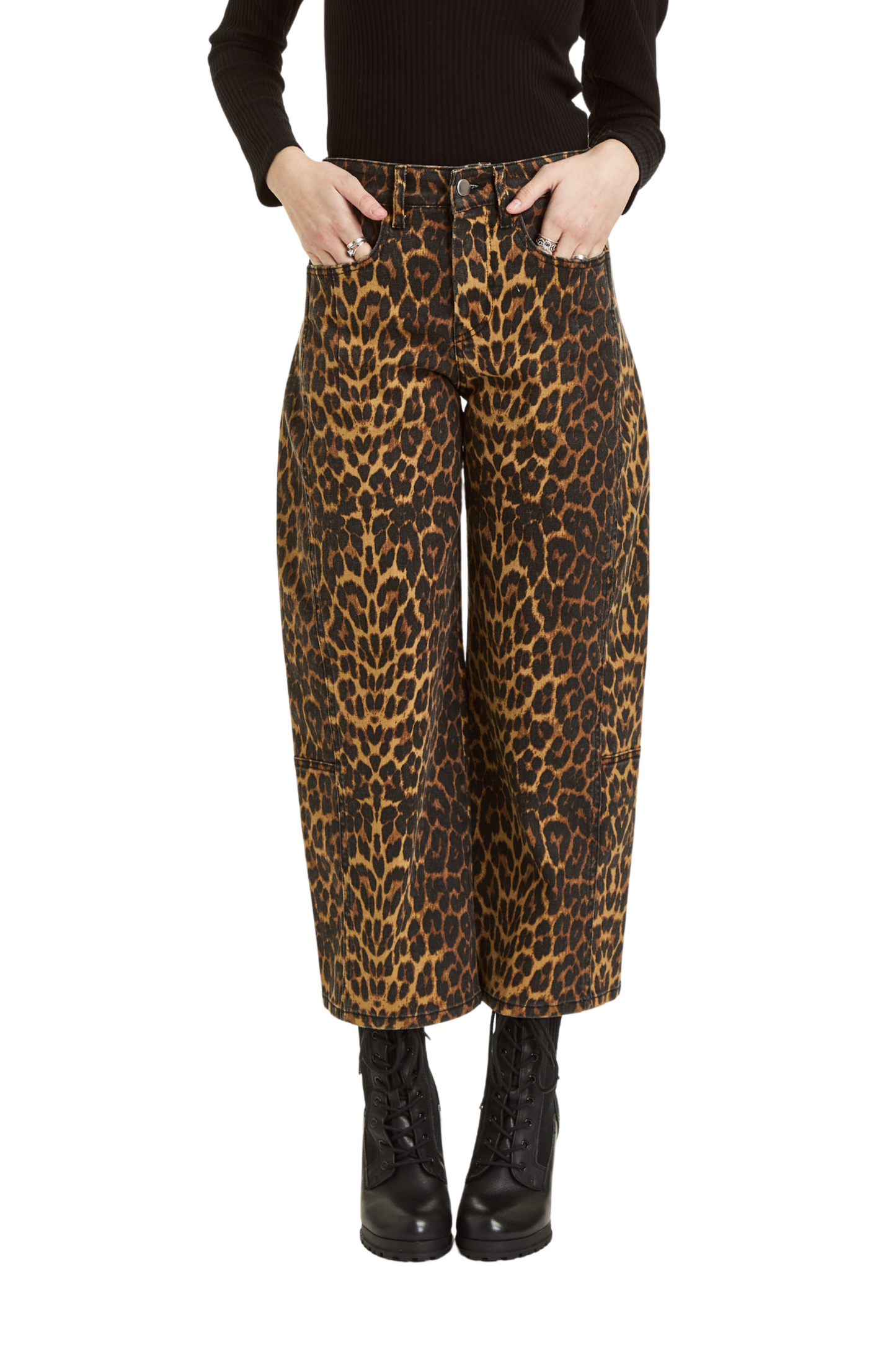 Leopard Print Barrel Crop