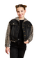 French Terry Leopard Print Combo Jacket