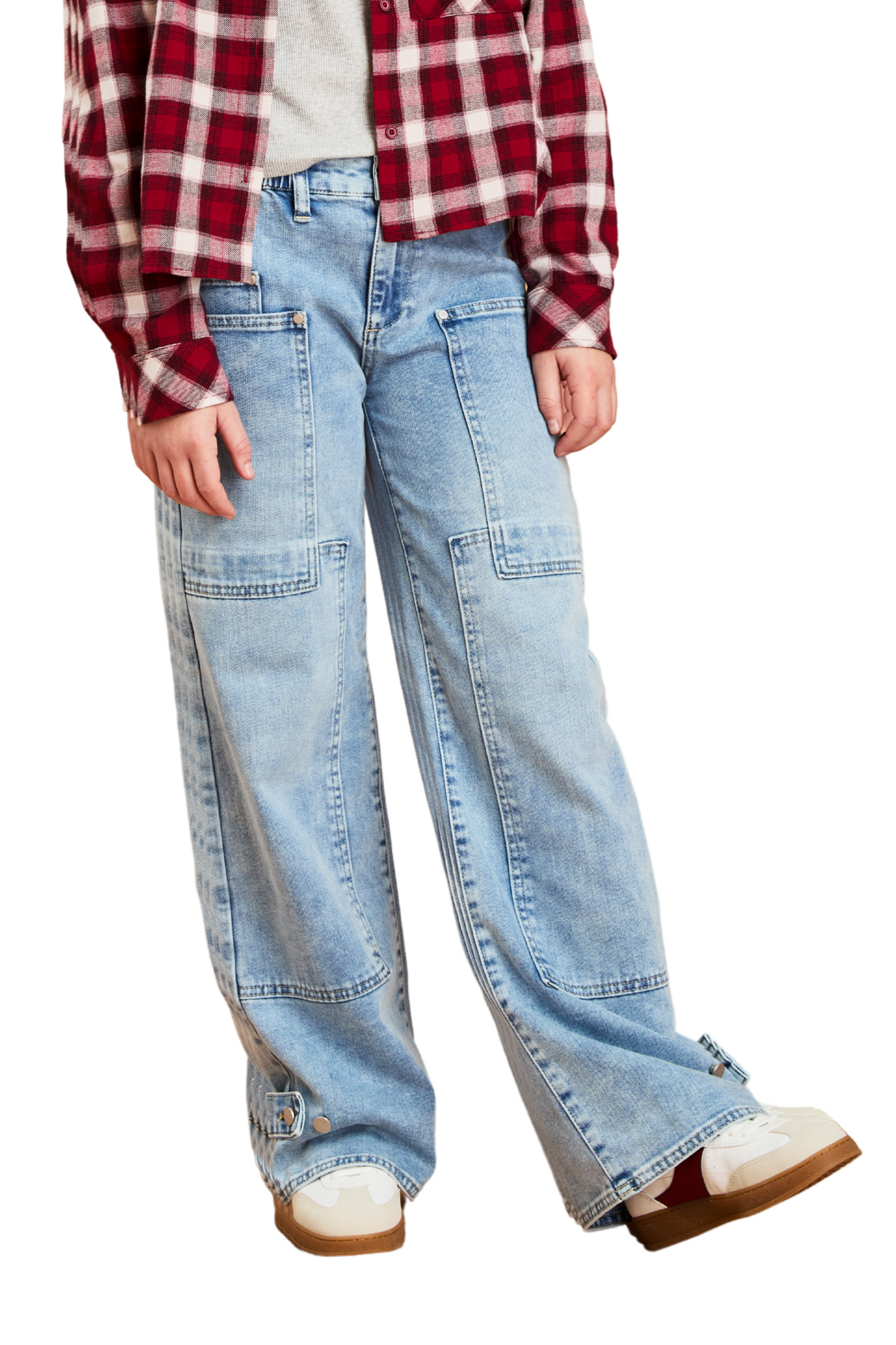 Multi Patch Wide Leg