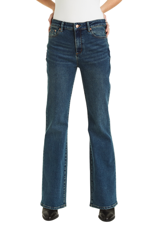 High Rise Loose Flare In Indigo
