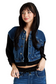 Denim French Terry Combo Jacket