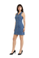 Sleeveless Collared Denim Dress