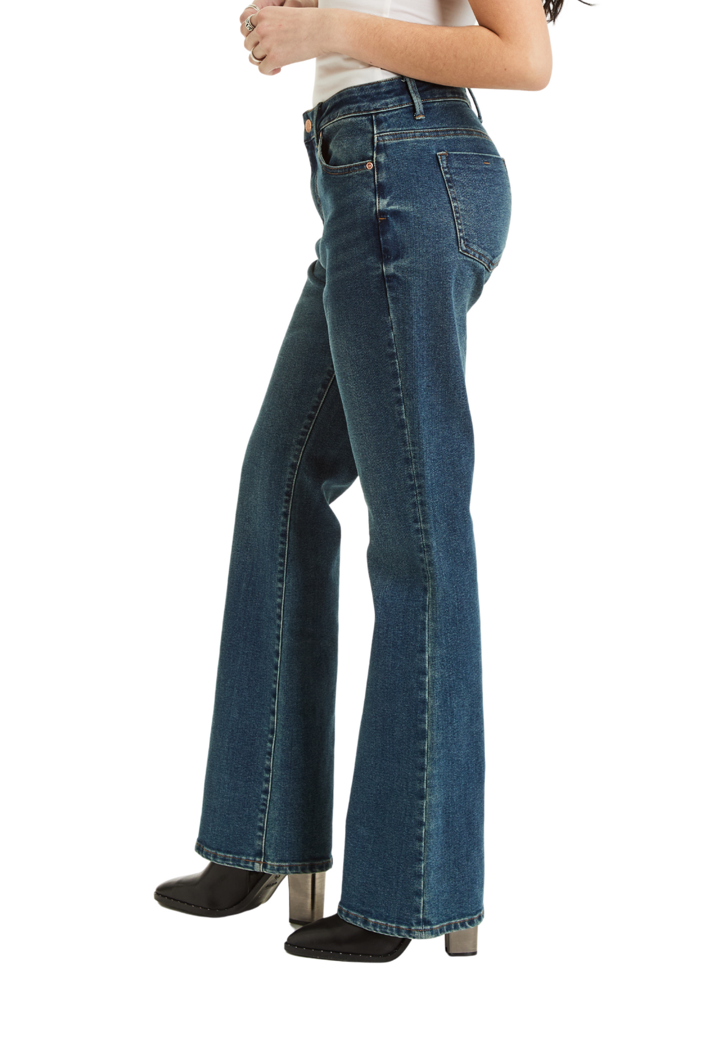 High Rise Loose Flare In Indigo