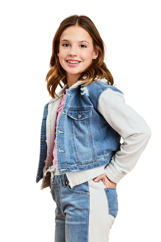 Hooded Combo Jacket Denm-FTRY