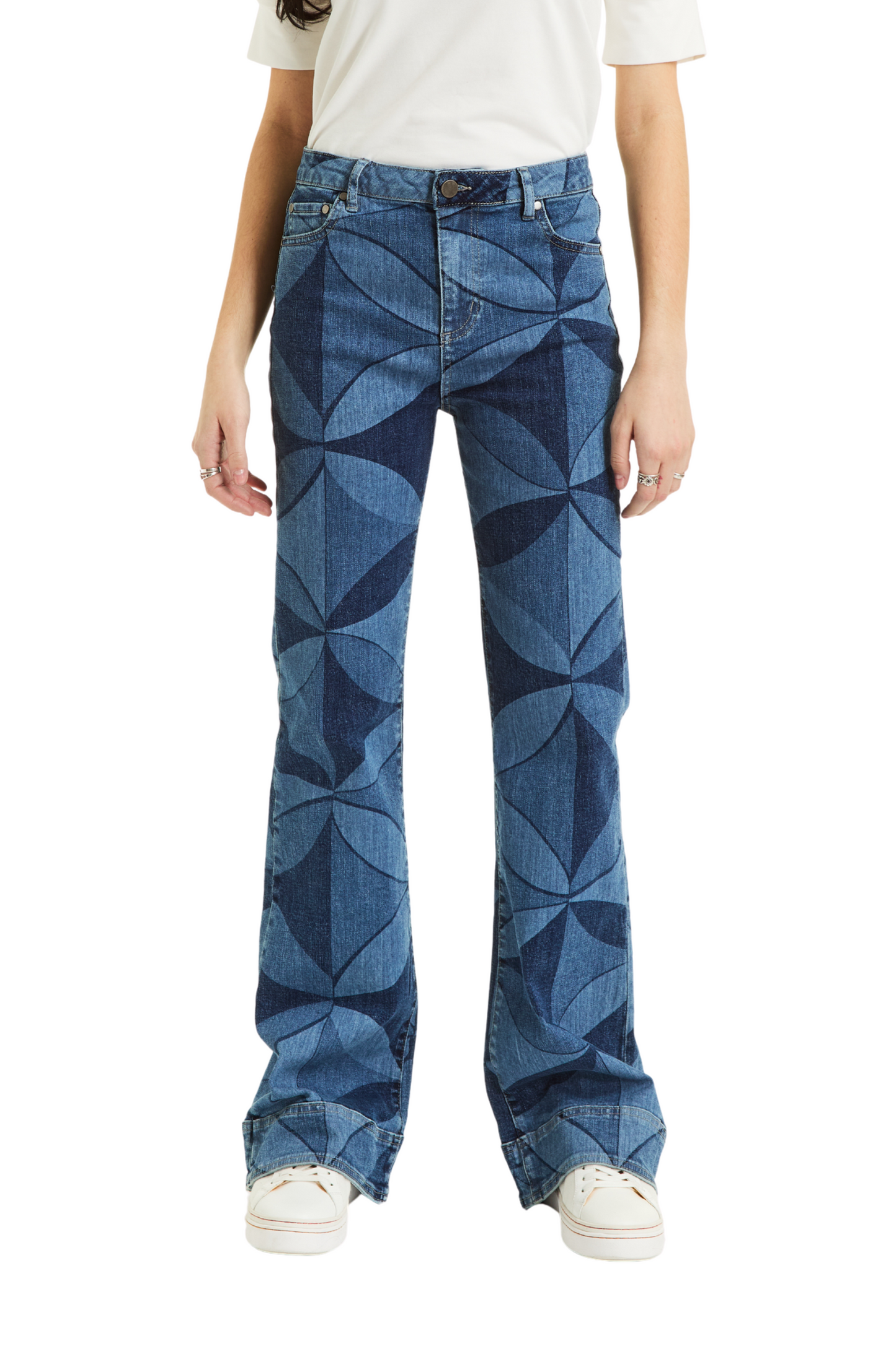 Kaleidescope Print Flare Leg