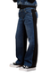 Wide Leg Pull On Denim French Terry