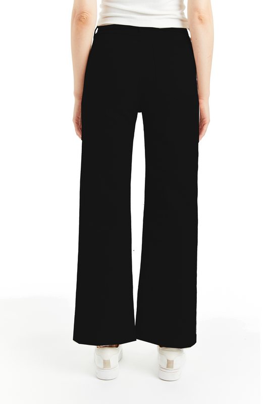 Alice - High Rise Color Denim Wide Straight Ankle Crop