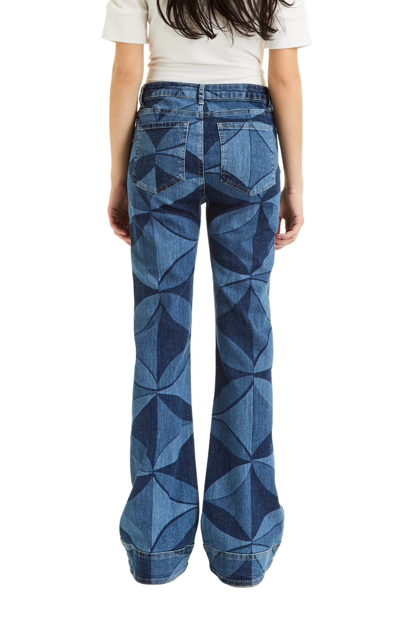 Kaleidescope Print Flare Leg