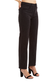 High Rise Black Laquer Stripe 90'S Straight Ankle Crop Bling