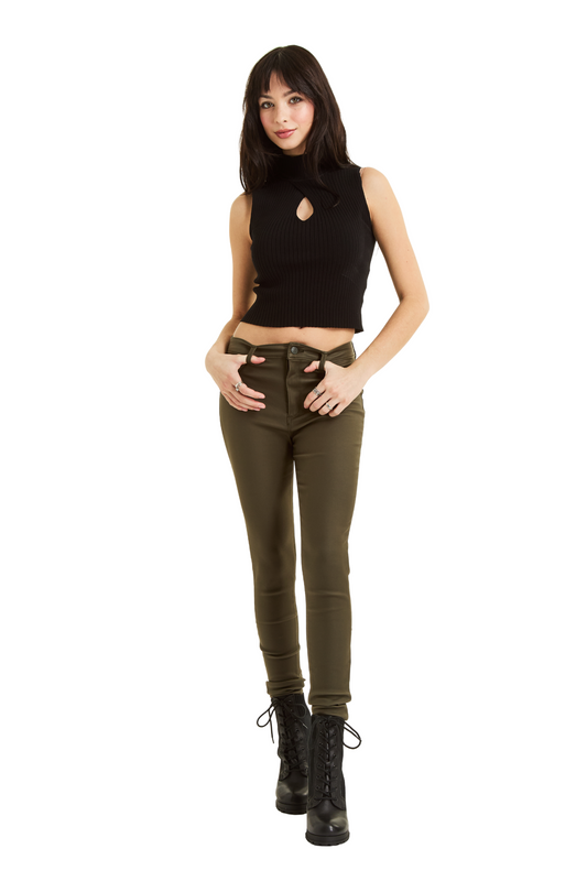 Nina - High Rise Coated Skinny